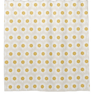 Rooted & Blooming – Soft Cream & Yellow Chamomile  Shower Curtain