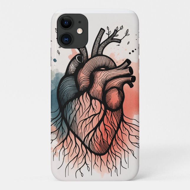 Rooted Heart Art – Soulful Line Case-Mate iPhone Case (Back)