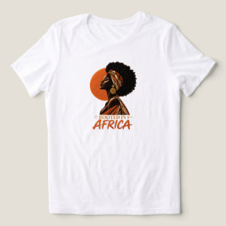 Rooted in Africa T-Shirt | African Woman with Head Tri-Blend Shirt