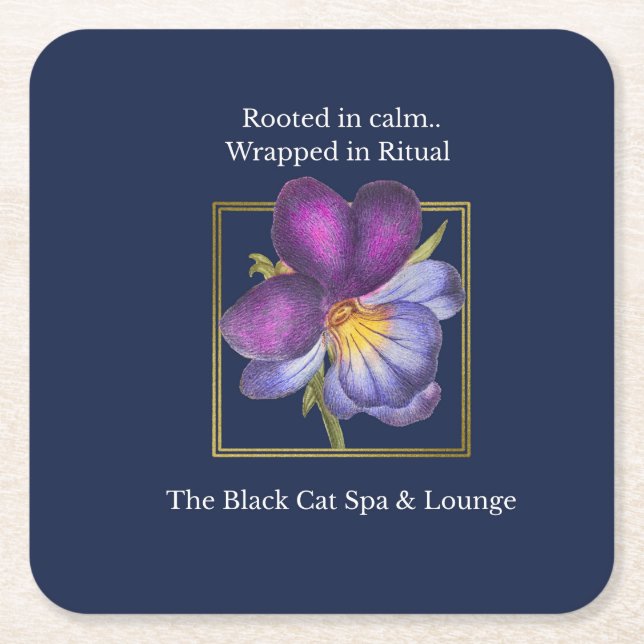 Rooted in Calm.. Wrapped in Ritual (#3) Coaster (Front)