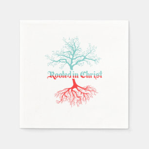 Rooted In Christ Catholic Christianty Religion Gif Napkin
