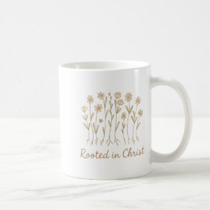 Rooted In Christ Flowers Christian Girl God Daught Coffee Mug