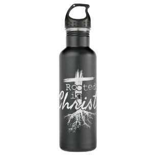 Rooted in Christ, Religious Christian Jesus T-Shir 710 Ml Water Bottle