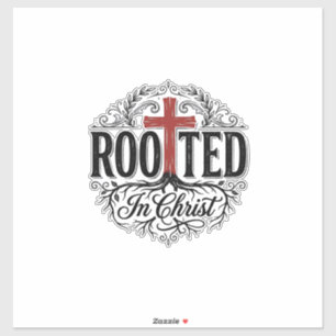 Rooted in Christ Vintage Christian Cross Design_1