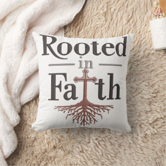 Rooted In Faith-Faux Embroidery Cushion