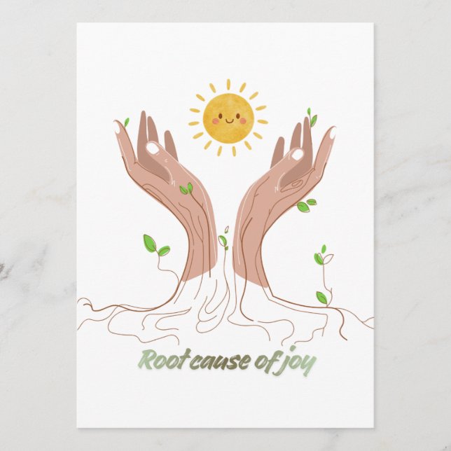 Rooted in Happiness | Uplifting Nature Card (Front)
