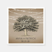 Rooted in Love Rustic Tree String Lights Wedding
