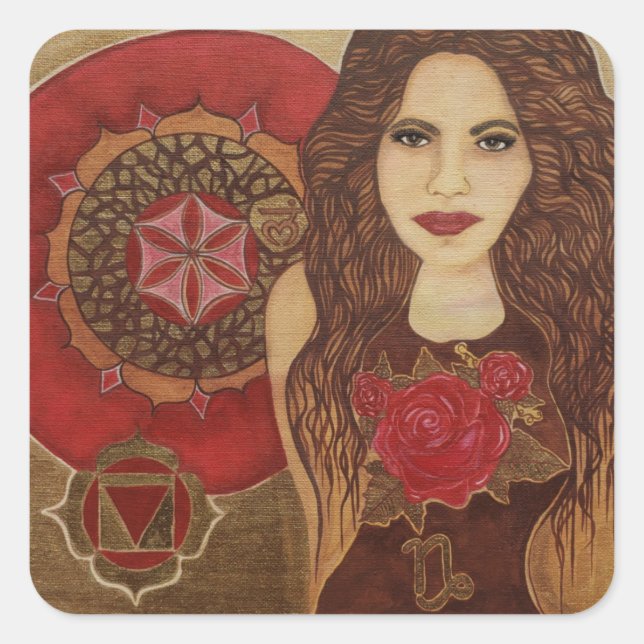 Rooted in Power: Root Chakra Goddess Sticker  (Front)
