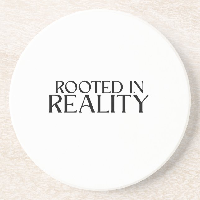 Rooted In Reality Minimalist Typewriter  Coaster (Front)