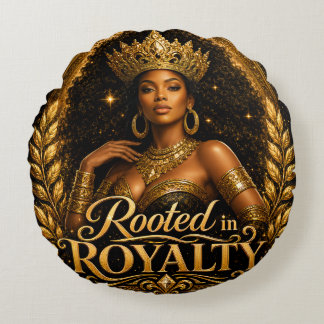 Rooted in Royalty Round Cushion