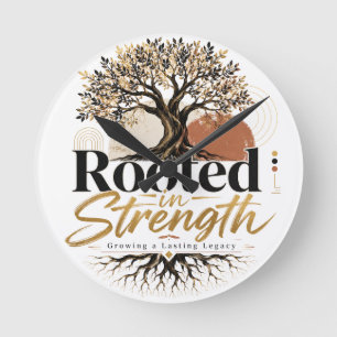 Rooted in Strength Round Clock