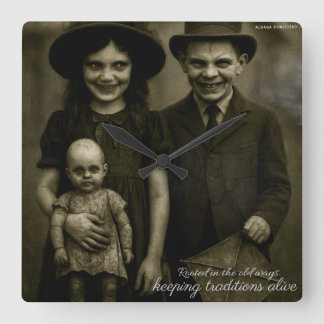 Rooted in the old ways keeping traditions alive    square wall clock