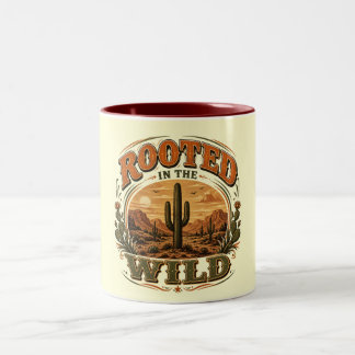 Rooted in the Wild Cactus Two-Tone Coffee Mug