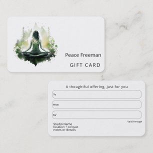 Rooted light Sacred Feminine Meditation Business Card
