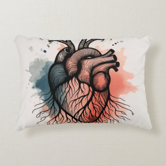 Rooted Soul Organic Heart & Roots Decorative Cushion