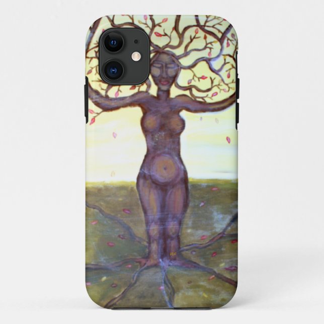 "Rooted" Tree Goddess Fantasy Art Case-Mate iPhone Case (Back)