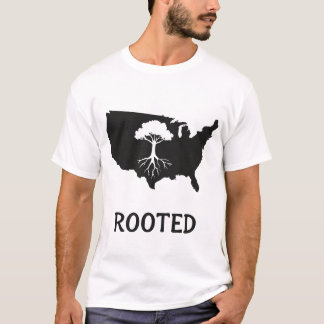 Rooted USA Tree Graphic T-Shirt