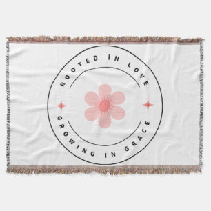 Rooted with Love Growing with Grace -Inspirational Throw Blanket