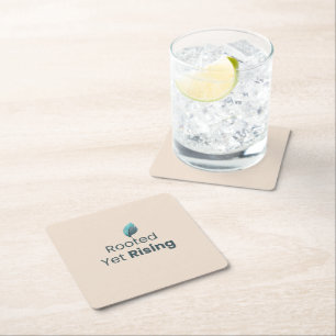Rooted Yet Rising Minimal Motivational Coaster