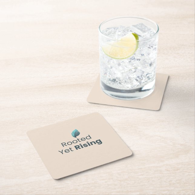 Rooted Yet Rising Minimal Motivational Coaster (Insitu)