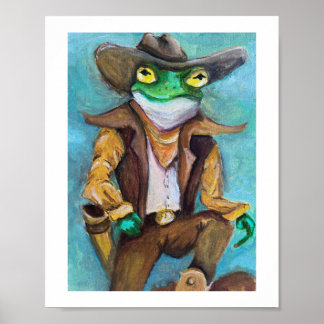 Rootin Tootin Frog Poster
