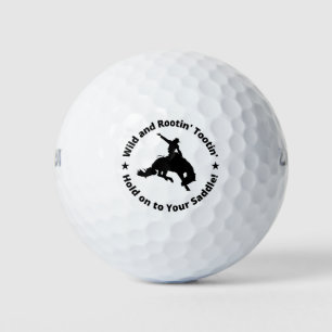 Rootin' Tootin' Funny Wild Ride Cowboy Western  Golf Balls