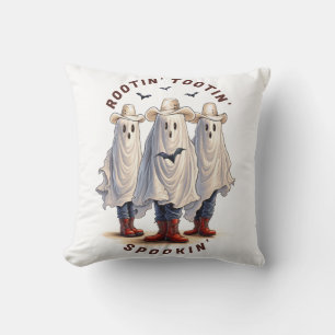Rootin Tootin Spookin Western Ghosts Custom Text   Cushion