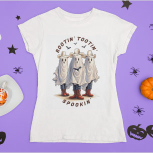 Rootin Tootin Spookin Western Ghosts Custom Text   T-Shirt