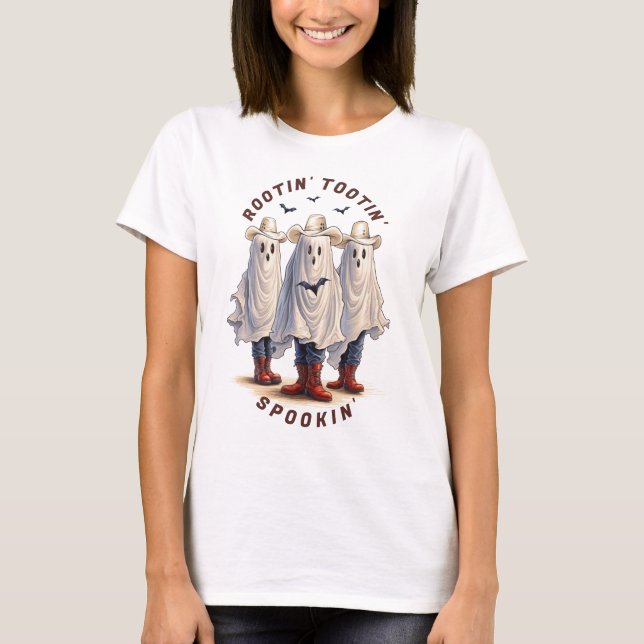 Rootin Tootin Spookin Western Ghosts Custom Text   T-Shirt (Front)