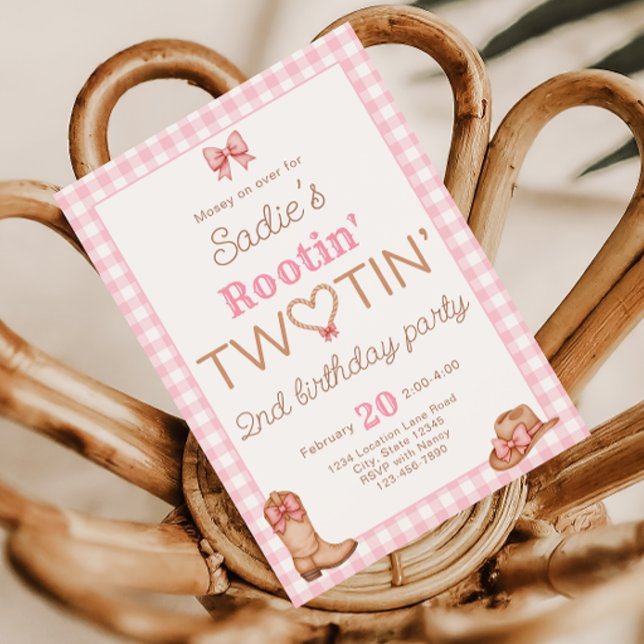 Rootin Twotin Rodeo 2nd Birthday Invitation (Creator Uploaded)