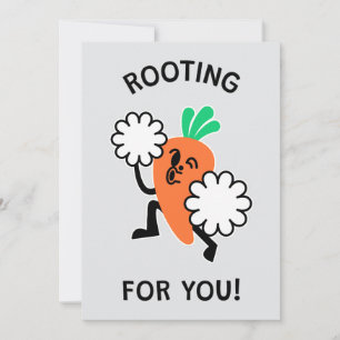 Rooting For You – Carrot Cheerleader Card