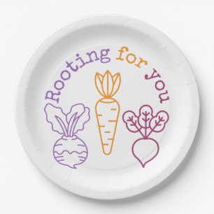 Rooting for you paper plate
