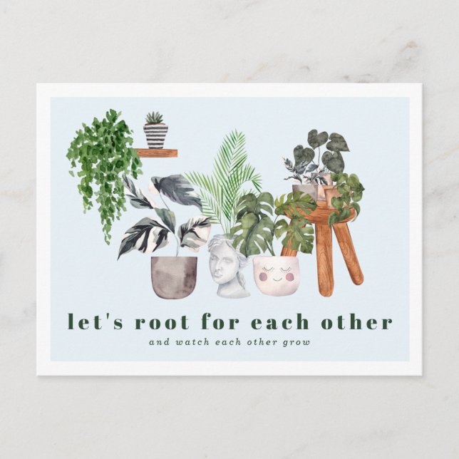 Rooting For You | Potted Plants Postcard (Front)