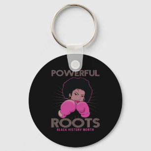 Roots Black History Month I Love My Roots  Key Ring