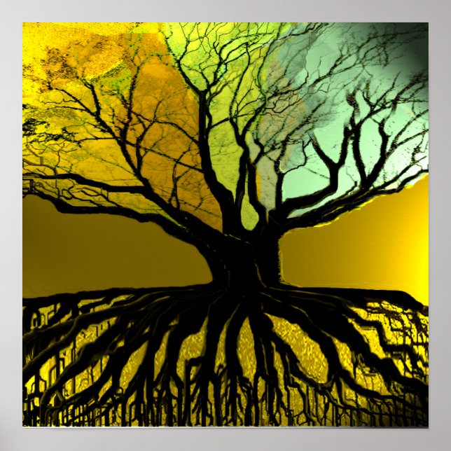 Roots Blue and Green Poster (Front)