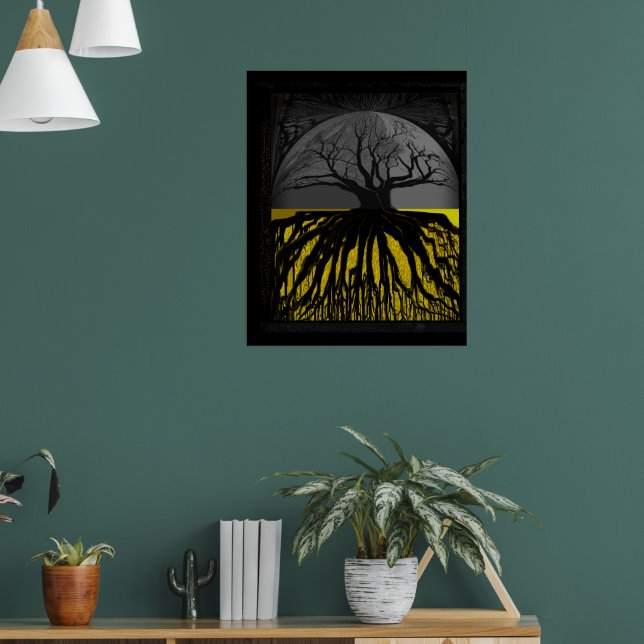 Roots Half Circle Poster (Living Room 1)