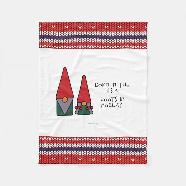 Roots in Norway Fleece Blanket (Front)