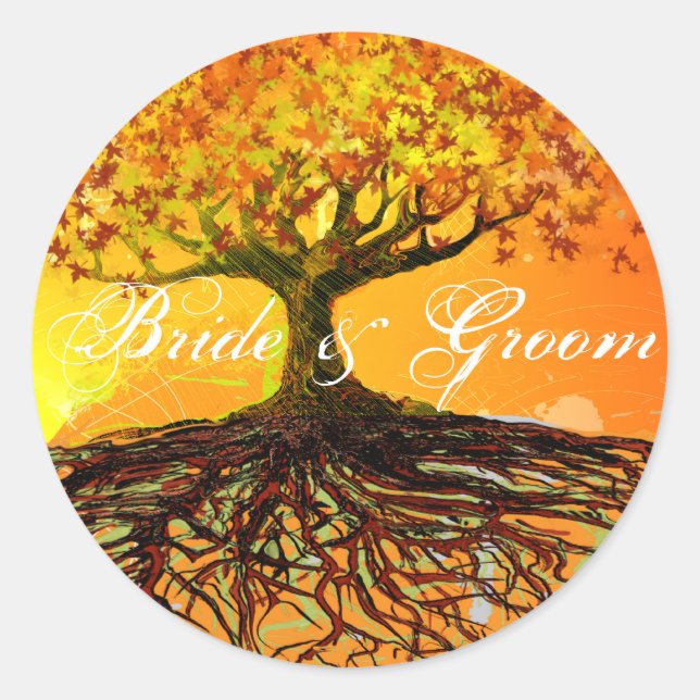 Roots of Love Classic Round Sticker (Front)