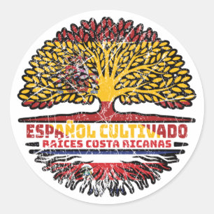 Roots of Spanish Trees in Costa Rica Classic Round Sticker