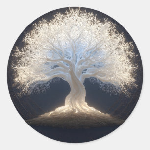Roots of Starlight Luminous Tree of Life Classic Round Sticker