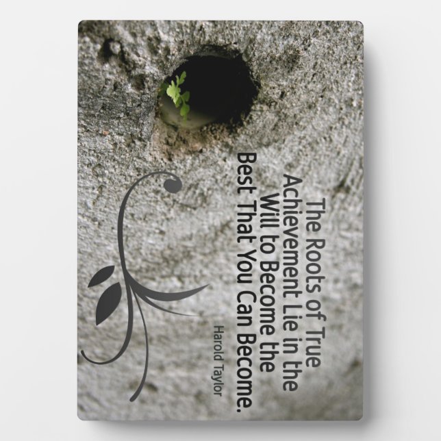 Roots of True Achievement Custom Photo Plaque (Front)