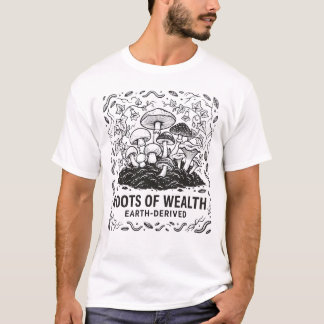 Roots of Wealth Earth-Derived Mushroom T-Shirt