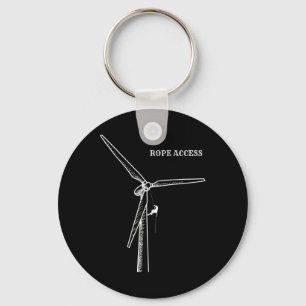 Rope Access Abseiling Wind Turbine Climbing I Love Key Ring