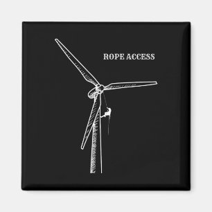 Rope Access Abseiling Wind Turbine Climbing I Love Magnet