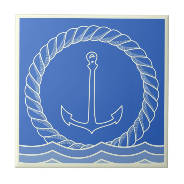 Rope & Anchor Ceramic Tile (Front)