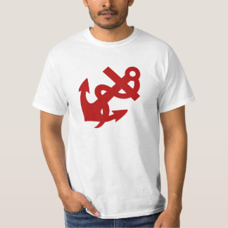 Rope and Anchor TShirt Red Anchor Tee Men's