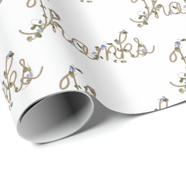 Rope and Ivy Thanks Wrapping Paper (Roll Corner)