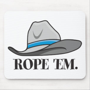 Rope 'em mouse pad