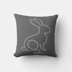 Rope Bunny Rabbit Minimal Modern Design Cushion