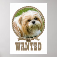 Rope circle frame custom photo Wanted poster